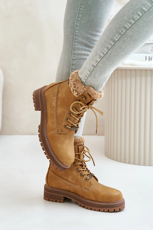 Ocieplane Trapery Damskie Big Star OO274A285 Camel