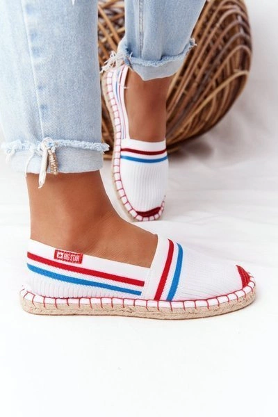 Espadryle Na Plecionej Podeszwie Big Star HH274486 Białe