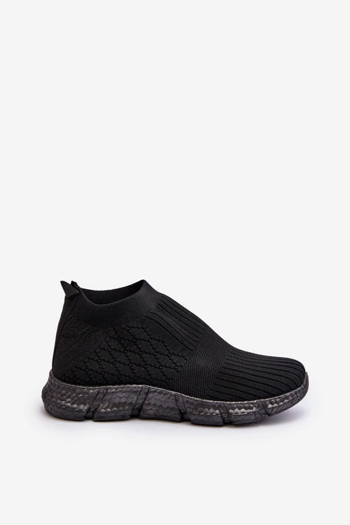 Damskie Skarpetkowe Buty Sportowe Wsuwane Czarne Liraelia