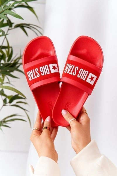 Damskie Klapki Big Star HH274A014 Czerwone