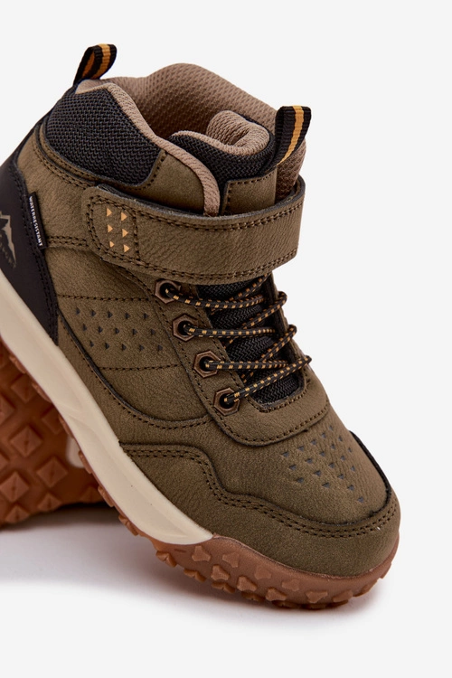 Buty Trekkingowe Dziecięce Na Rzep Ciemnozielone Pavisse