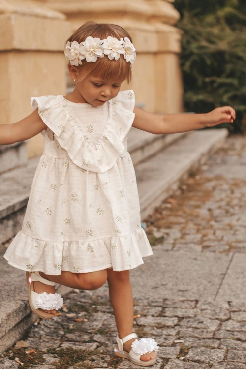 Dziecięce Sandałki Na Rzep Świecące Białe Milena