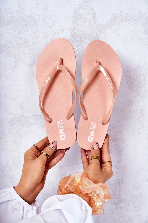 Damskie Klapki Japonki Big Star JJ274A386 Nude