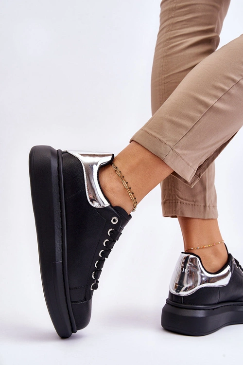 Damskie Buty Sportowe GOE LL2N4012 Czarno-Srebrne