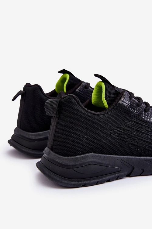 Męskie Klasyczne Buty Sportowe Czarne Santiago