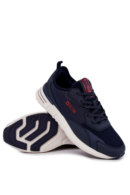 Męskie Sportowe Buty Memory Foam Big Star JJ174293 Granatowe