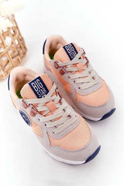 Dziecięce Sportowe Buty Memory Foam Big Star HH374180 Pomarańczowe