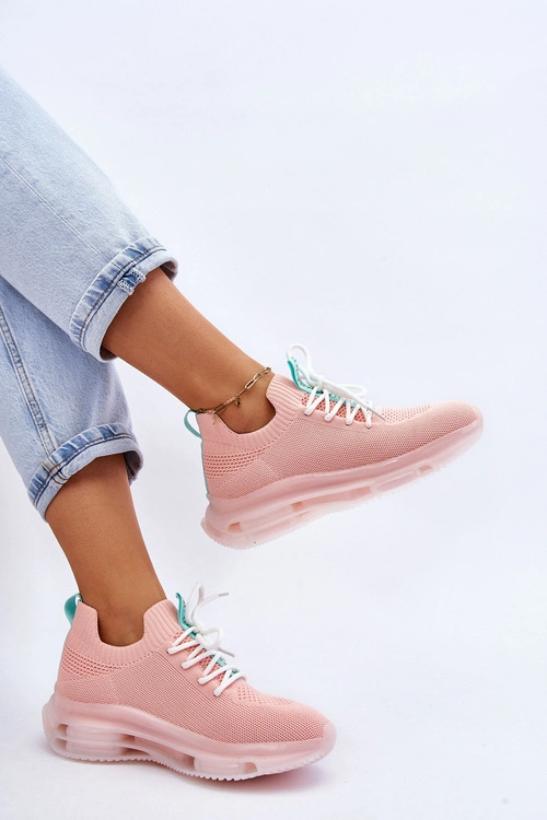 Damskie Wsuwane Skarpetkowe Buty GOE JJ2N4081 Jasnoróżowe