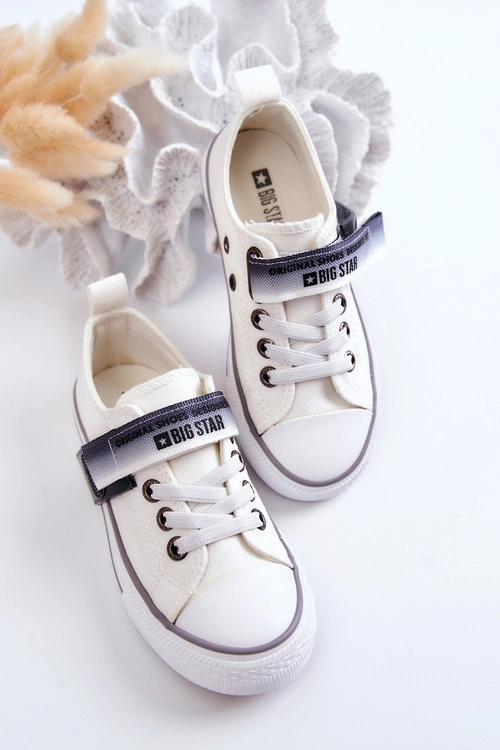 Dziecięce Niskie Trampki BIG STAR JJ374070 Białe