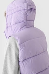 Bezrękawnik Damski Puchowy Z Kapturem 4F 4FWAW24TVJAF141-52S Fioletowy