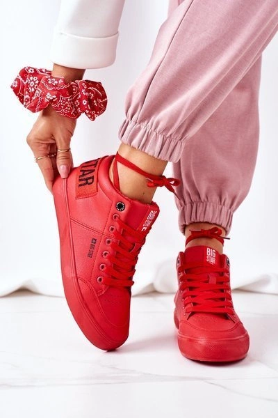 Damskie Ocieplane Sportowe Buty Big Star EE274354 Czerwone