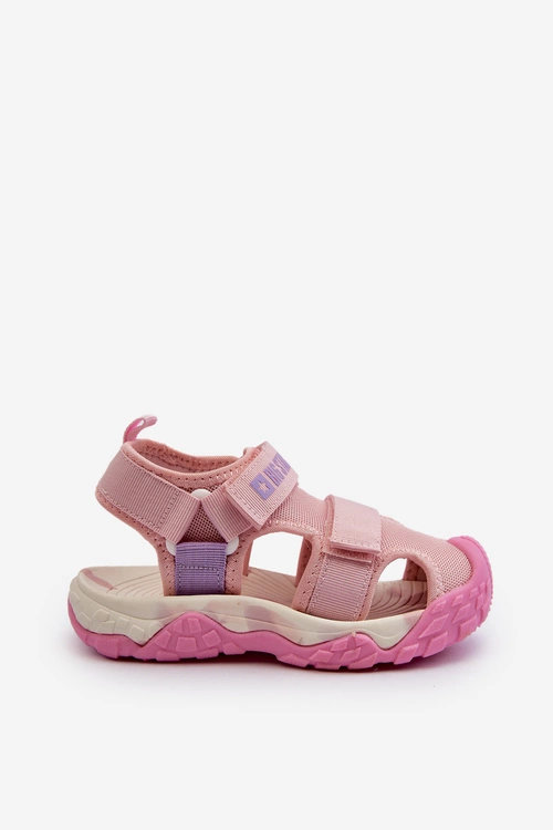 Sandały Dziewczęce Na Rzepy Big Star NN374234 Różowe