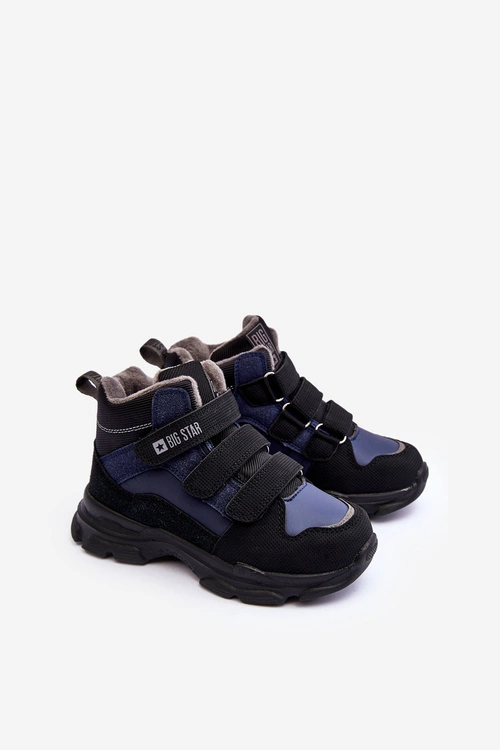 Dziecięce Śniegowce Trapery Ocieplane Granatowe Big Star MM374172