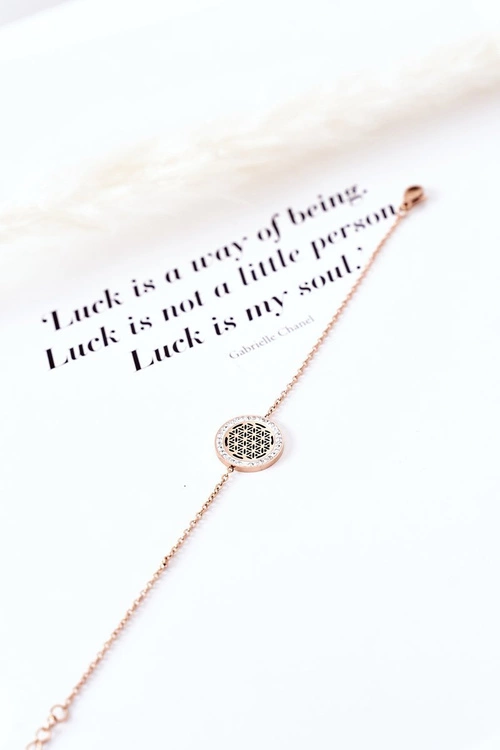 Bransoletka Celebrytka Z Cyrkoniami Różowe Złoto