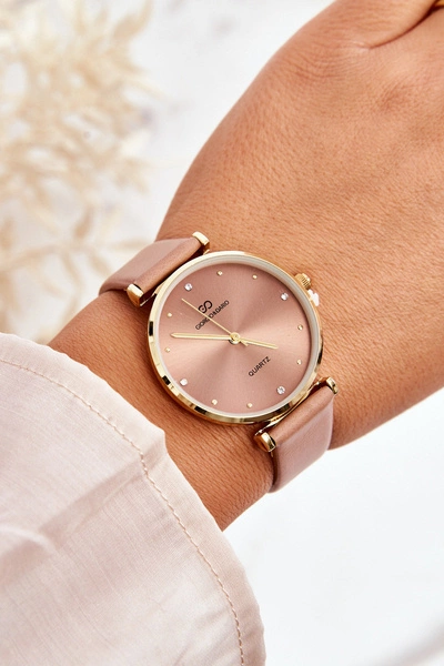 Damski Zegarek Na Skórzanym Pasku Giorgio & Dario GDM230411 Jasnobrązowy