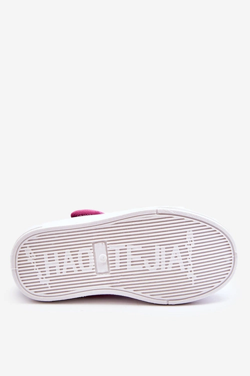 Dziecięce Baleriny Na Rzep W Print Granatowo-Różowe Selah