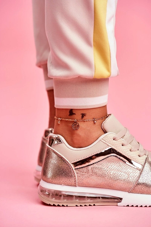 Sportowe Damskie Buty Sneakersy Beżowe Helly