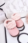 Dziecięce Ocieplane Papcie Z Kożuszkiem Różowe Cloudlet