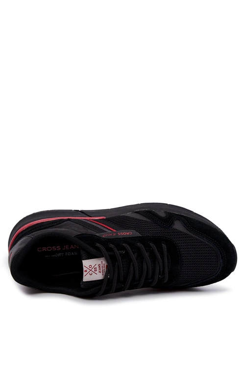 Męskie Buty Sportowe Sneakersy Cross Jeans JJ1R4016C Czarne