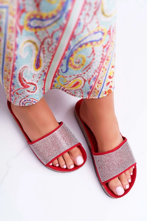 Damskie Klapki Na Korku Z Kryształkami Do It!