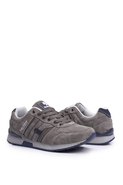 Sportowe Męskie Buty Casual Szare Super