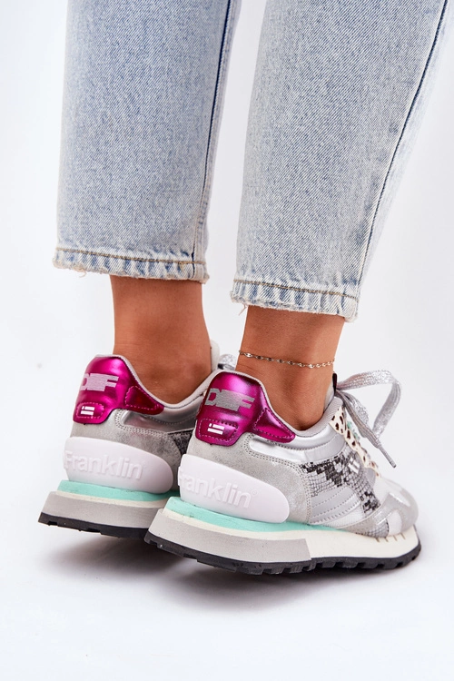 Sneakersy Buty Sportowe Damskie D.Franklin DFSH378006 Srebrne