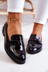 Lakierowane Skórzane Półbuty Czarne Sherilyn