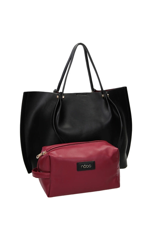 Duża Torebka Shopperka NOBO M0100-C020 Czarna