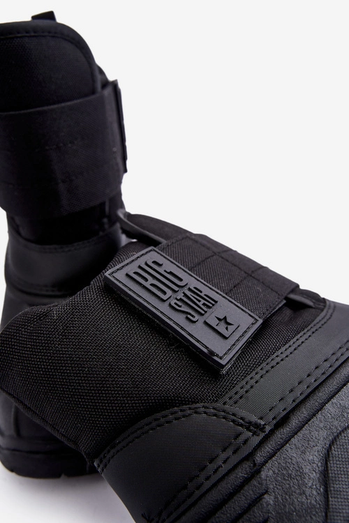 Dziecięce Śniegowce Na Rzep Ocieplane Czarne Big Star MM374122