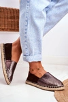 Espadryle Damskie Pleciona Podeszwa Brązowe Big Star DD274A146