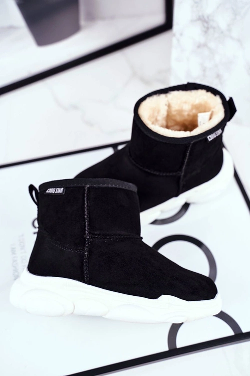 Dziecięce botki Big Star śniegowce czarne GG374085