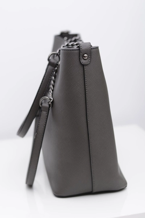 Damska Duża Szara Klasyczna Torebka