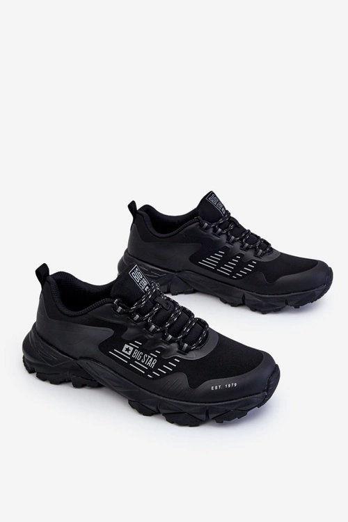 Męskie Klasyczne Buty Sportowe Memory Foam System Big Star LL174127 Czarne