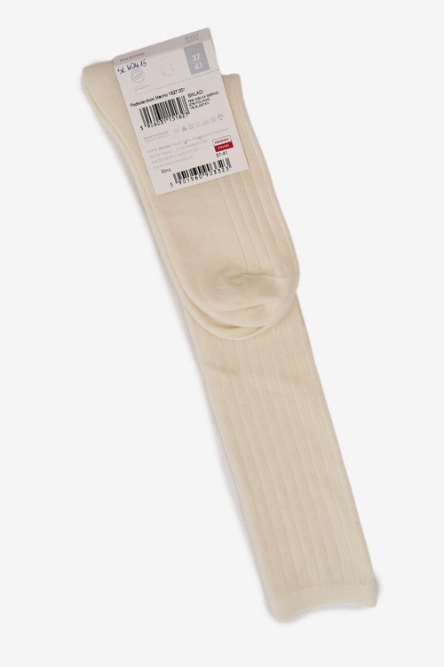 Podkolanówki Z Wełny MERINO Ecru