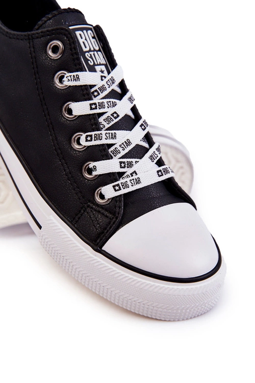 Męskie Skórzane Trampki Big Star KK174047 Czarne