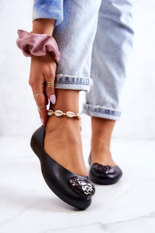 Damskie Baleriny Pachnące Gumowe ZAXY JJ285046 Czarne