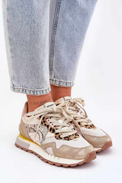 Sneakersy Buty Sportowe Damskie D.Franklin DFSH378006 Złote