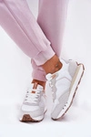 Zamszowe Lekkie Buty Sportowe Damskie Big Star RR274235 HI-POLY SYSTEM Beżowe