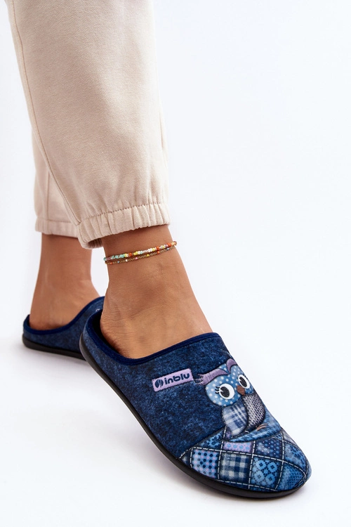 Domowe Klapki Klapki Sowa Inblu GF000018 Granatowe