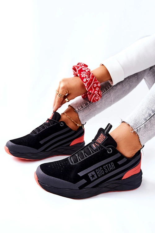 Skórzane Buty Sportowe Big Star II274460 Czarne