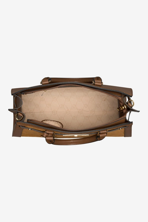 Duża Klasyczna Torebka Nobo R1710-C017 Karmelowo-Brązowa