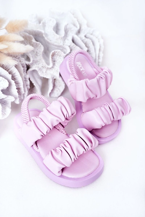 Dziecięce Sandały Ze Ściągaczem Fioletowe Sweetness