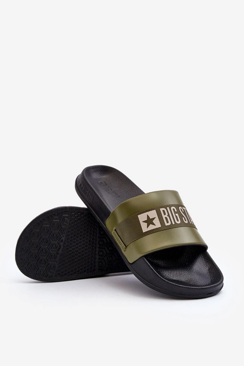 Męskie Klasyczne Klapki Big Star LL174458 Khaki