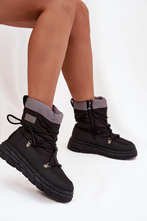 Śniegowce Damskie Na Zamek Lee Cooper LCJ-25-44-3930 Czarne