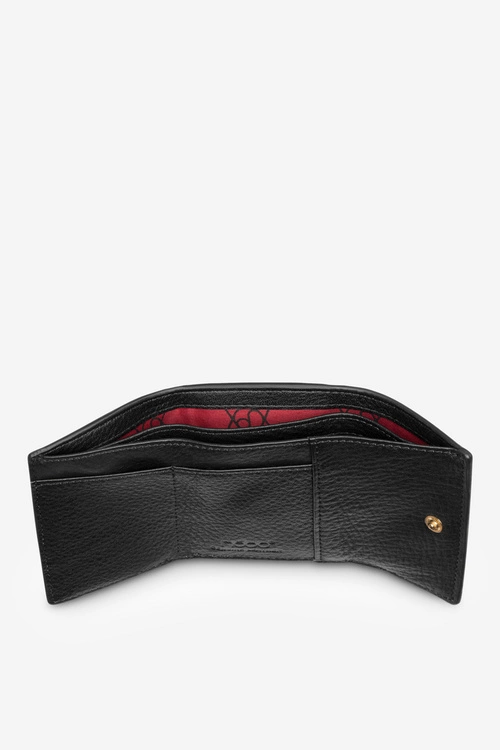 Damski Mały Portfel Ze Skóry Naturalnej Zwierzęcy Wzór Nobo NPUR-LR0111-C020 Czarny