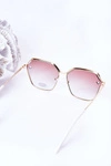 Geometryczne Okulary Przeciwsłoneczne Białe Z Beżowym Ombre