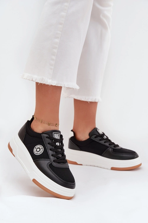 Sneakersy Damskie Na Platformie Big Star RR274573 HI-POLY SYSTEM Czarne