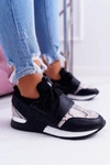 Sportowe Damskie Czarne Buty Snake Elanco