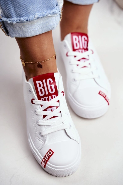 Damskie Skórzane Trampki BIG STAR EE274302 Białe