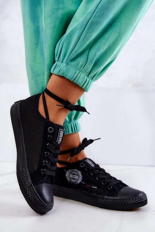 Damskie Tenisówki Trampki BIG STAR JJ274A256 Czarne